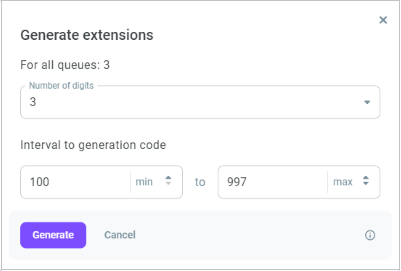 Generate extensions Generate extensions