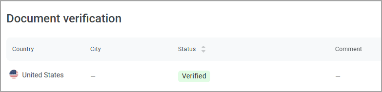 Verify docs
