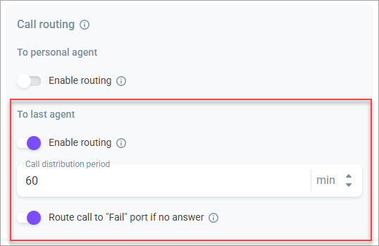 Routing to last agent Routing to last agent