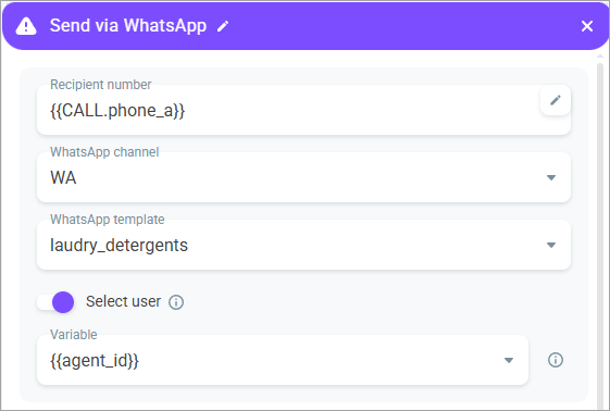 Select user