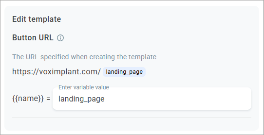 Edit template