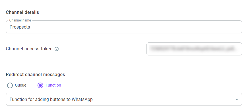 Route messages to the function Route messages to the function