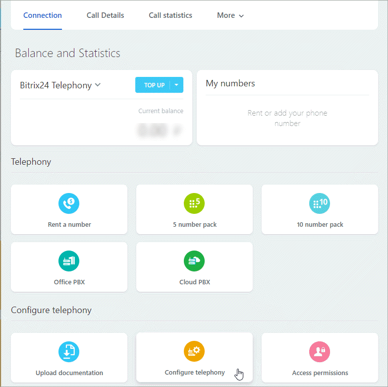Configure telephony Configure telephony