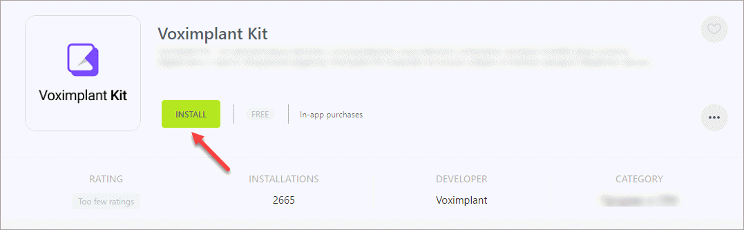 Install Voximplant Kit app Install Voximplant Kit app