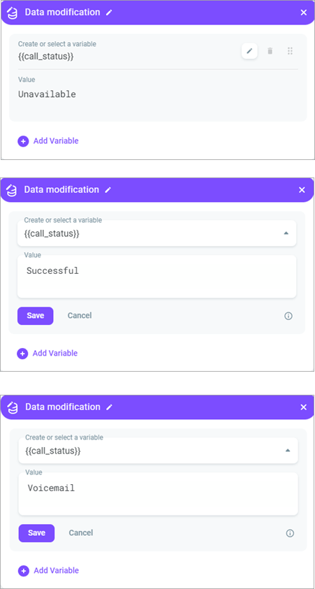 Different variable values Different variable values