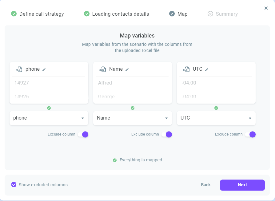 Mapping variables Mapping variables