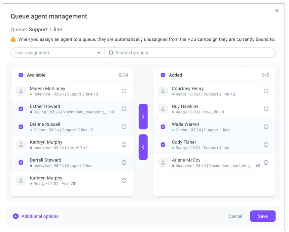 Manage agents Manage agents