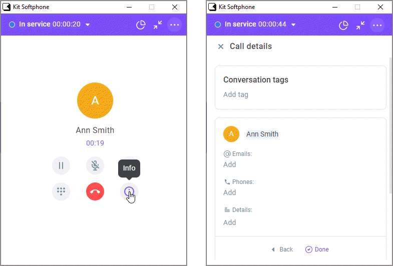 A contact card A contact card