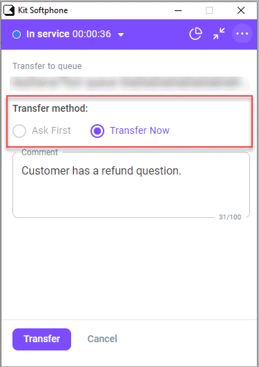 Transfer method Transfer method