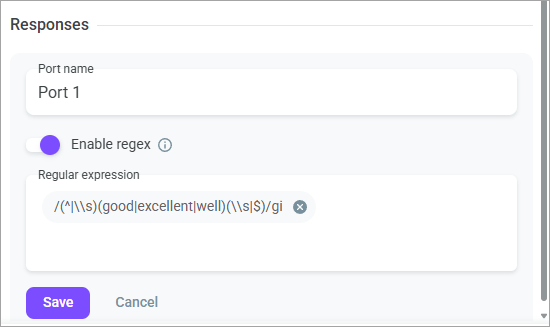 Specific word in regex