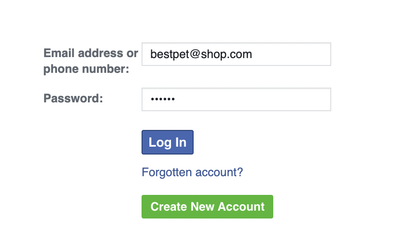 Facebook login Facebook login