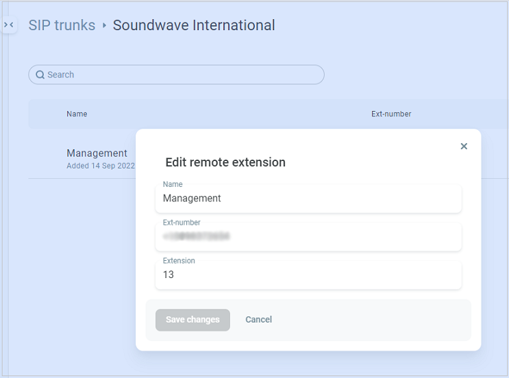 Assign an extension to a remote extension Assign an extension to a remote extension