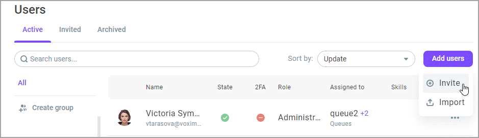 Add users Add users