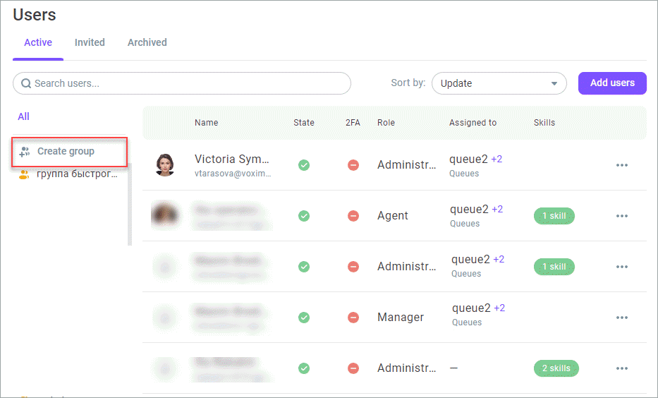 Create group Create group