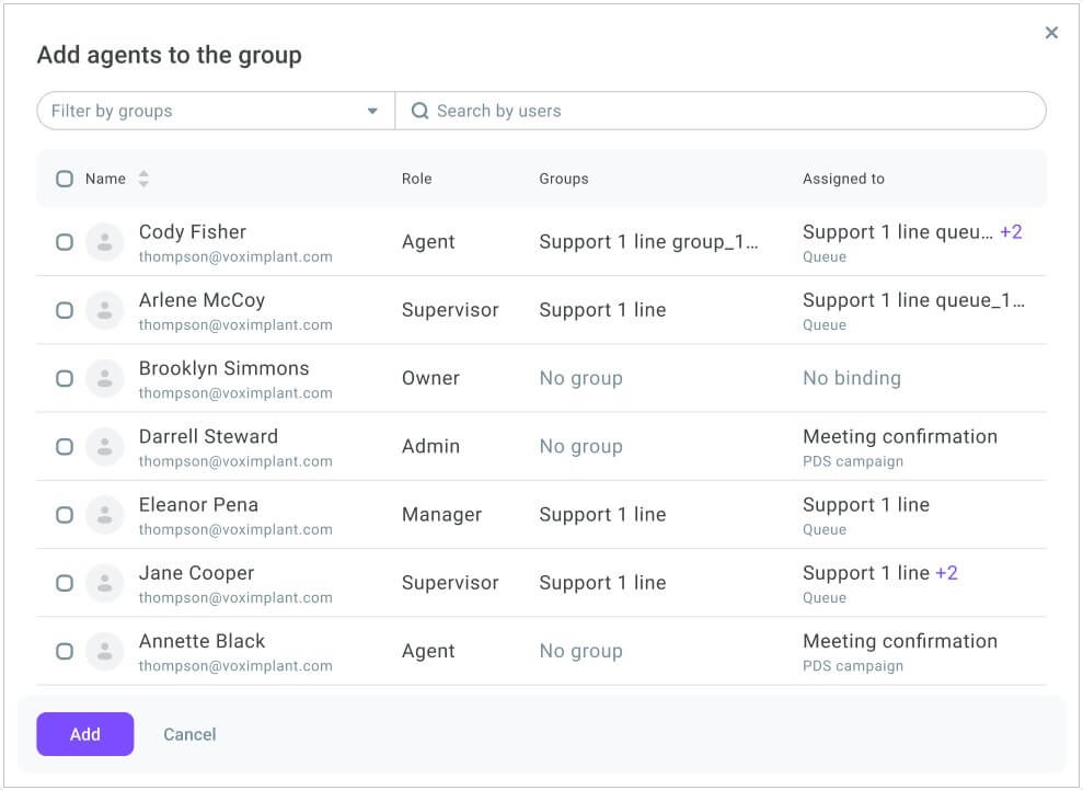 Group agents Group agents