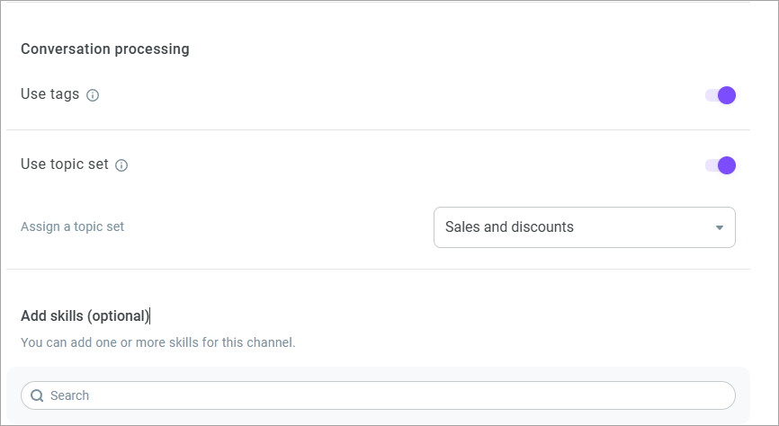 Conversation processing Conversation processing