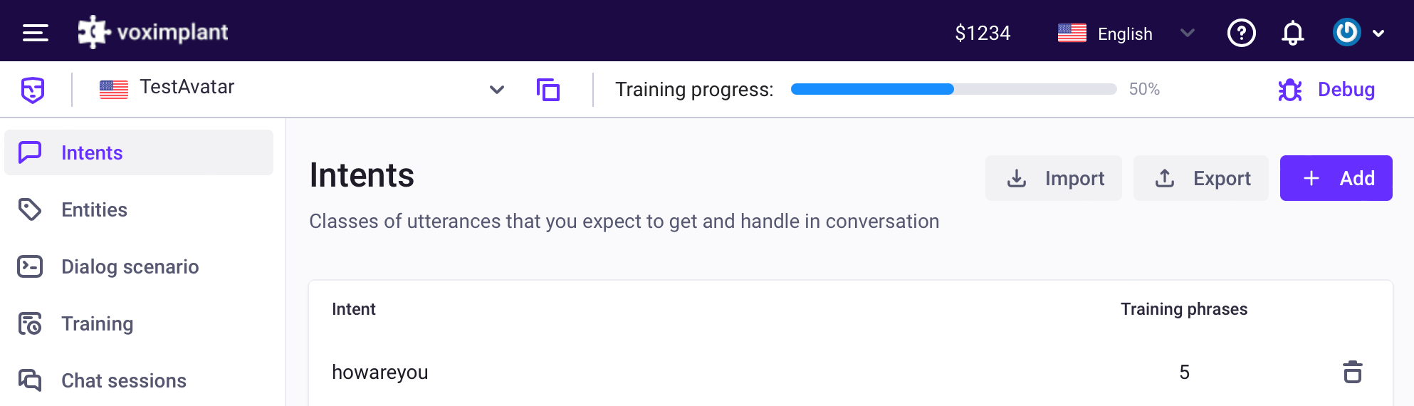 Training process Training process