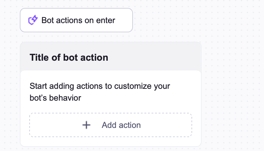 Bot actions on enter