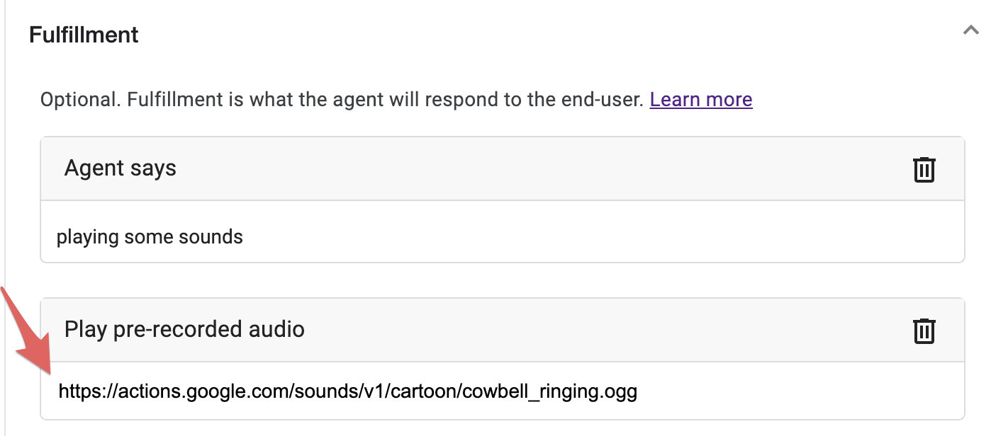 Audio file to play Audio file to play