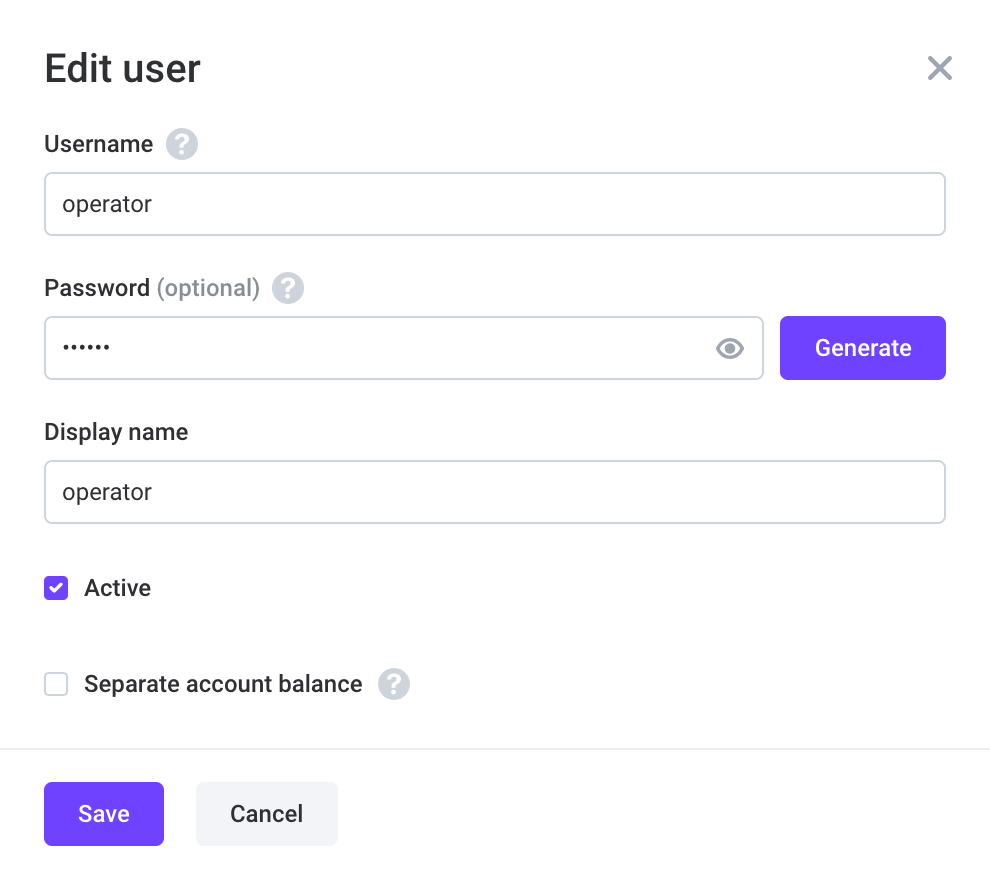Create a user Create a user