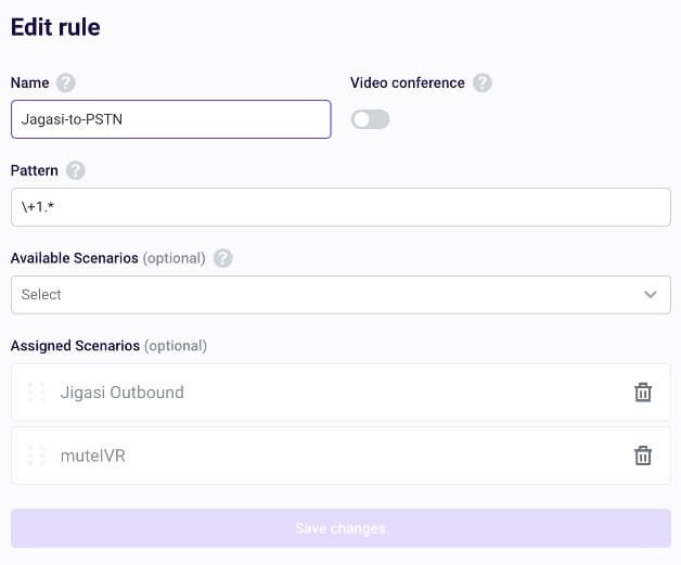 Creating an outgoing rule Creating an outgoing rule