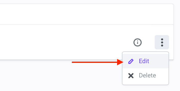 Edit an application Edit an application