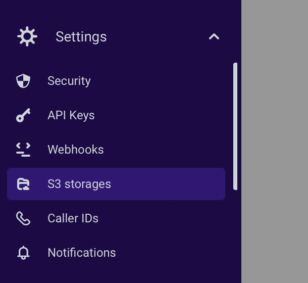 Control panel settings Control panel settings