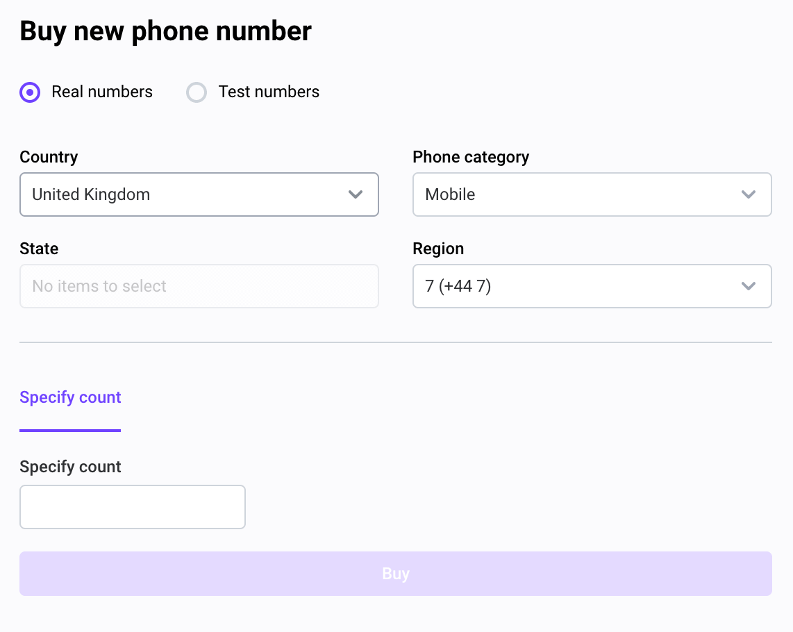 Buy a number Buy a number