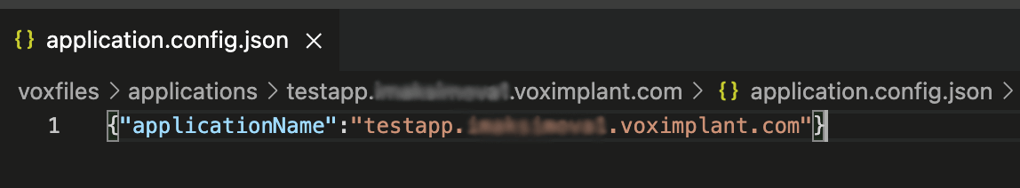 Application config Application config