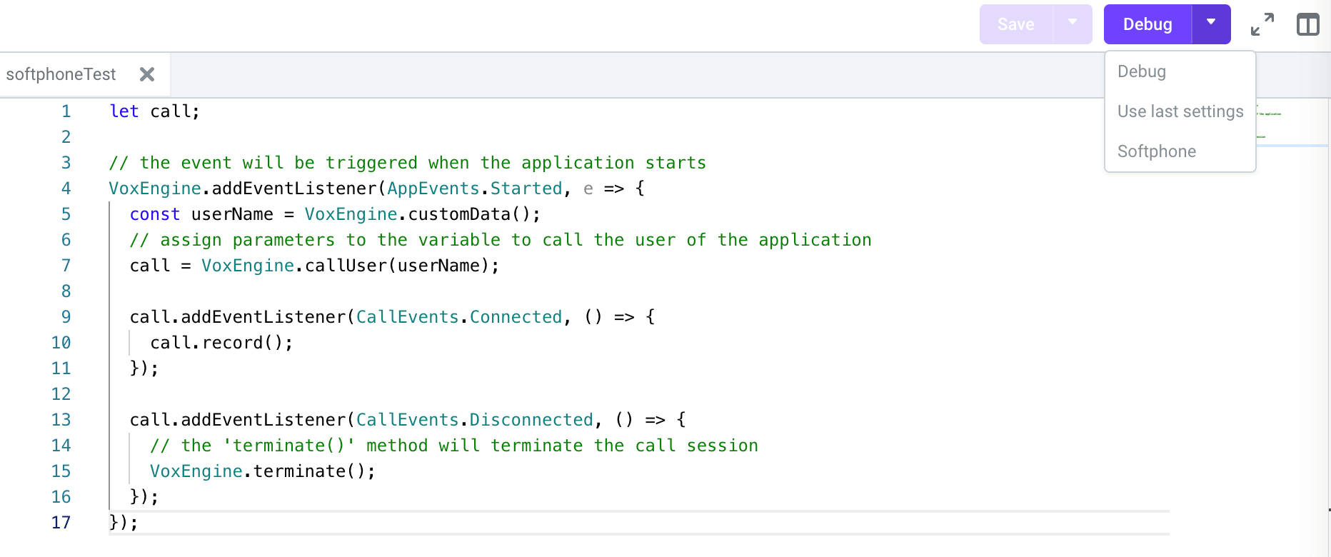 Scenario debug Scenario debug